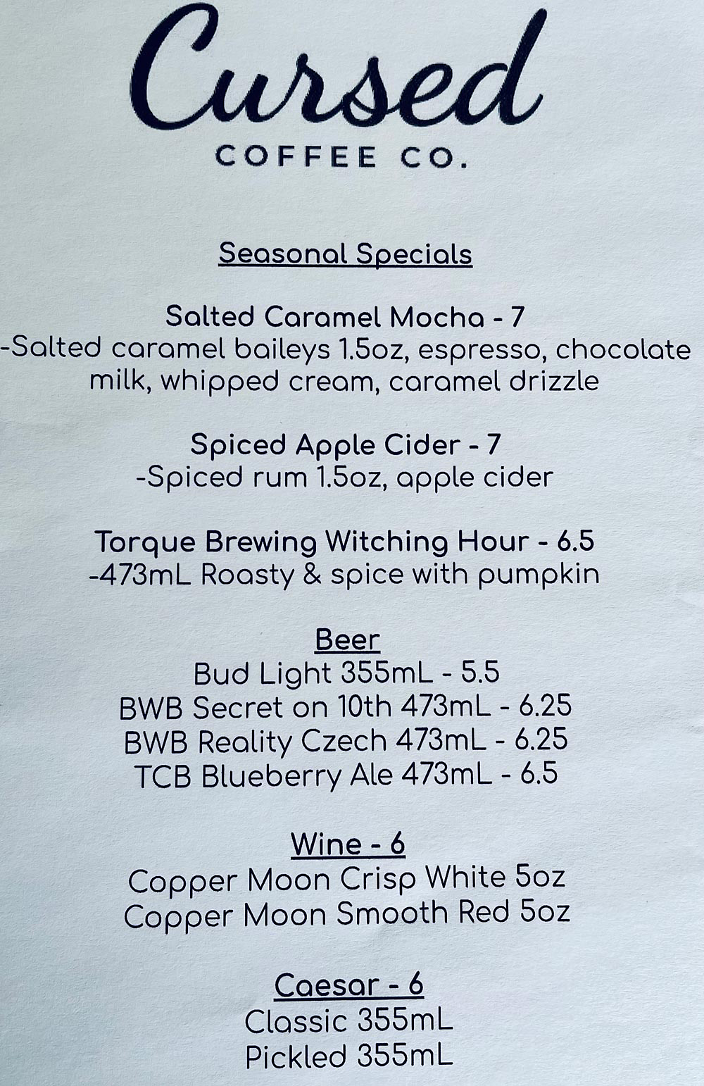 Cursed-menu MCpl Brandon Liddy