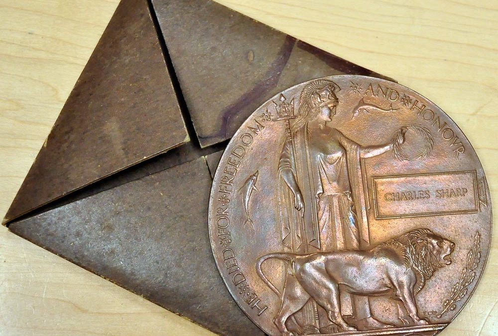 Dead Man’s Penny: Commemorative memorial plaque presented to parents following death on Great War battlefields