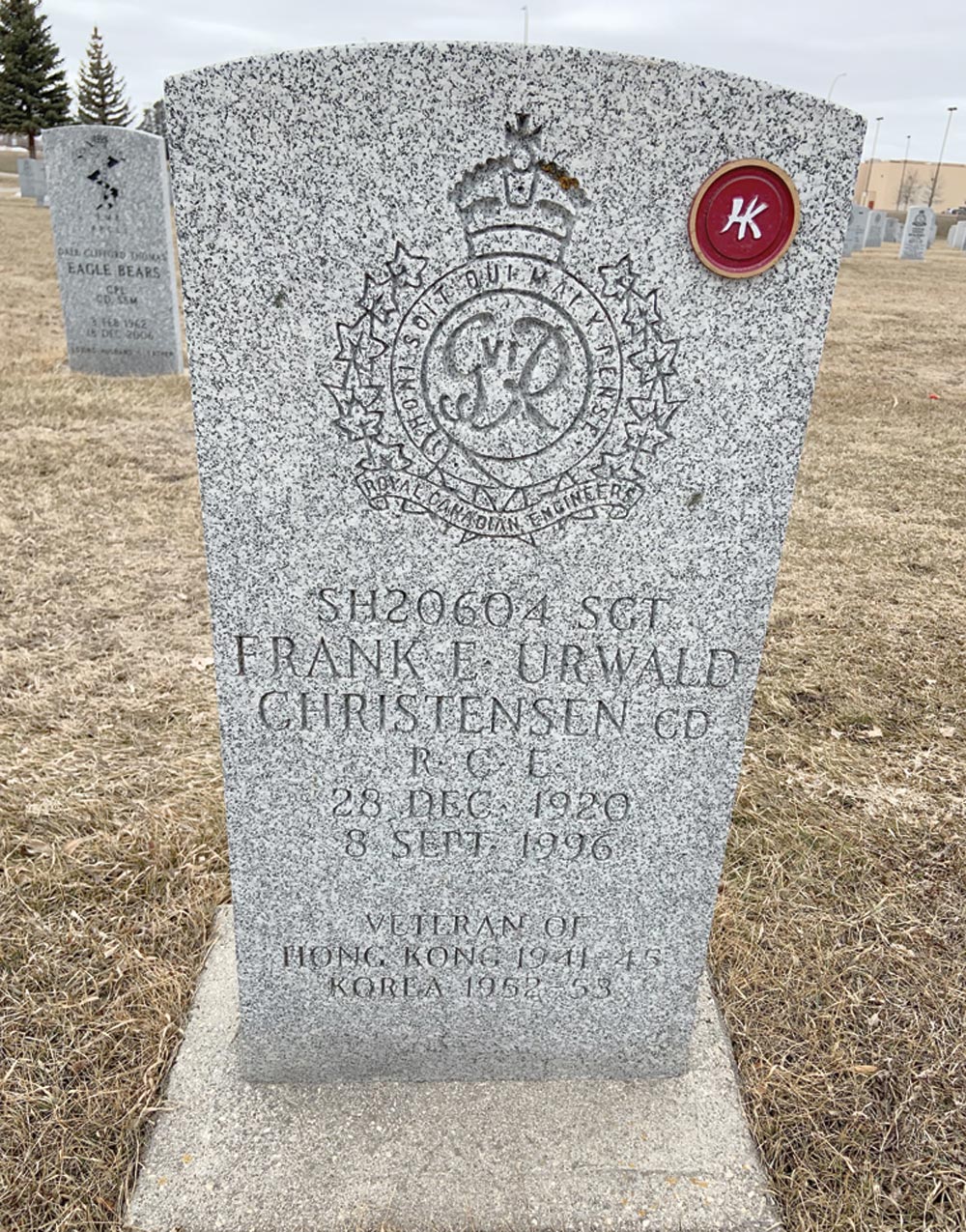 BComd Col Douglas Gunter sits with the Royal family during Queen Elizabeth II's visit to CFB Shilo in 1970.