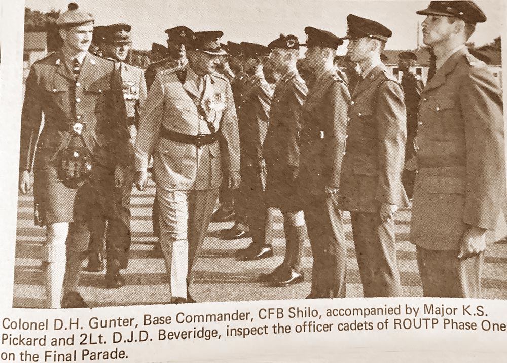 Gunter-5 BComd Col Douglas Gunter sits with the Royal family during Queen Elizabeth II's visit to CFB Shilo in 1970.