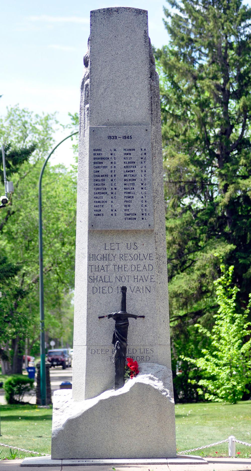Virden-cenotaph-front MCpl Brandon Liddy