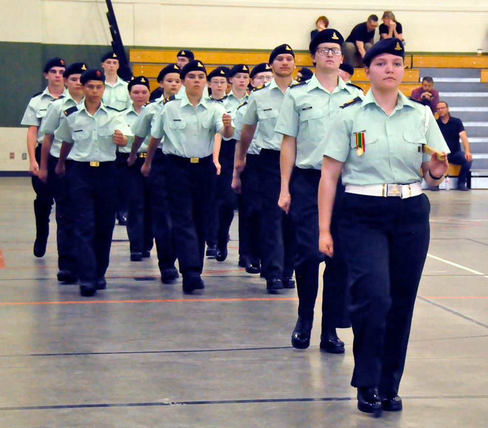 AC-march-past Maj Melissa Marshall - Garrison Edmonton Warriors - 2022 Women's Slo-Pitch nationals