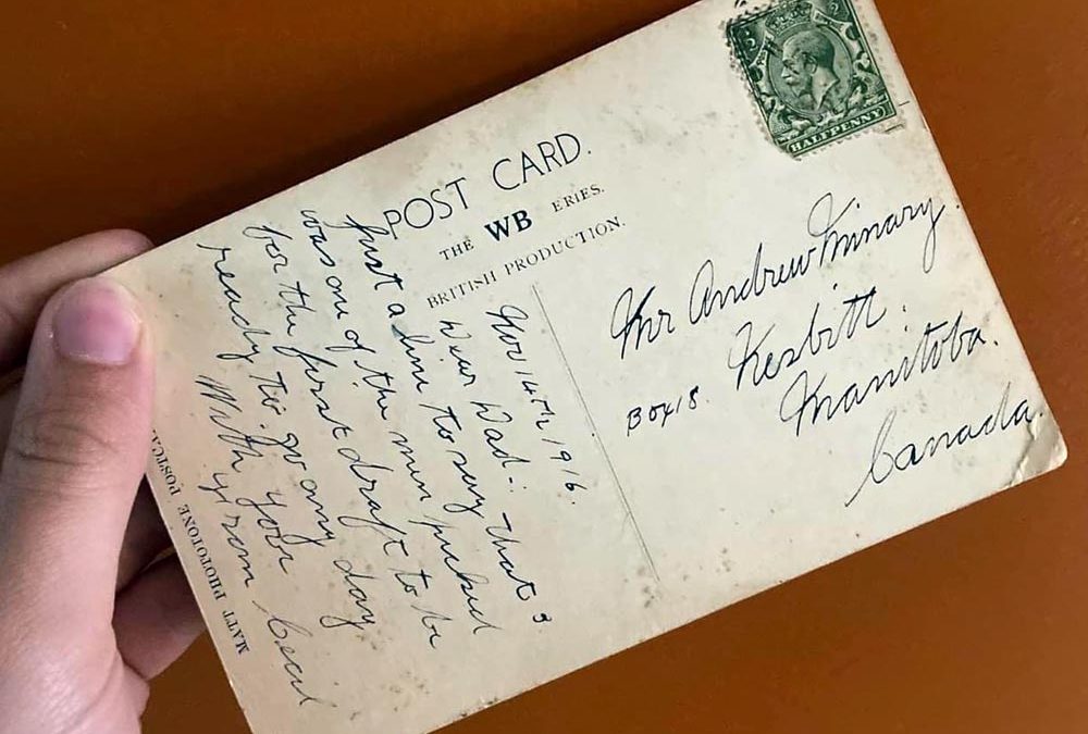 Post card from Great War cherished by family military researcher