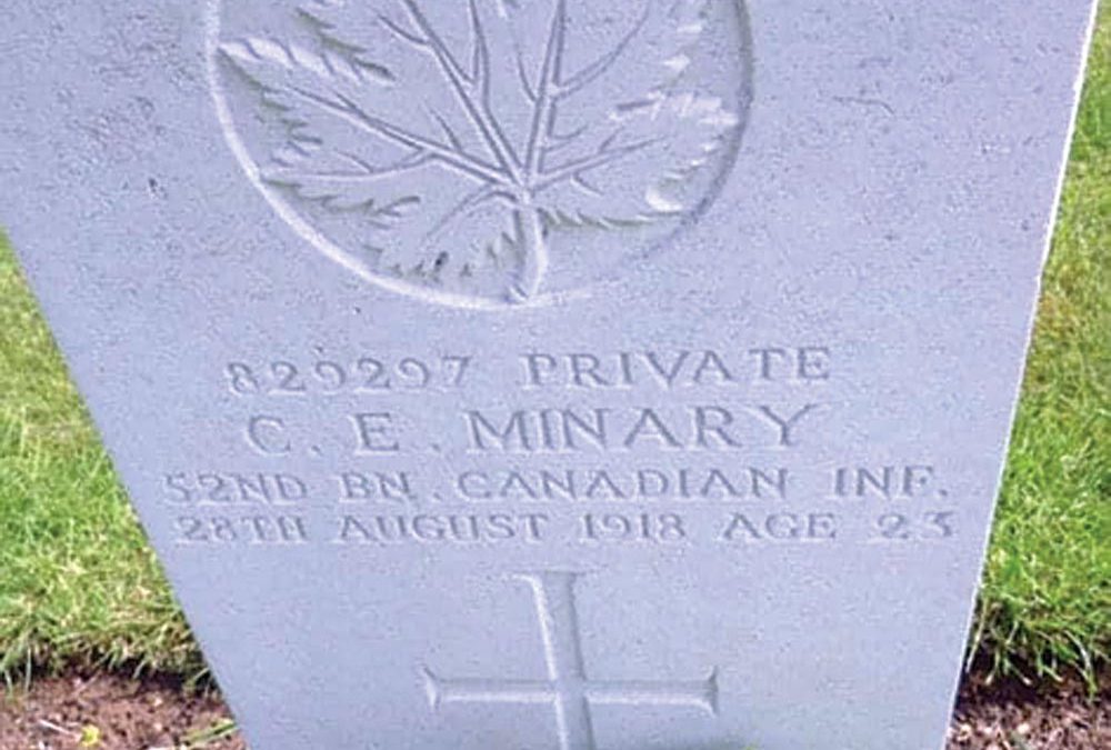 Le Sdt Cecil Minary de Nesbitt s&rsquo;est entraîné au Camp Hughes avant de partir pour Liverpool, en Angleterre, en 1916