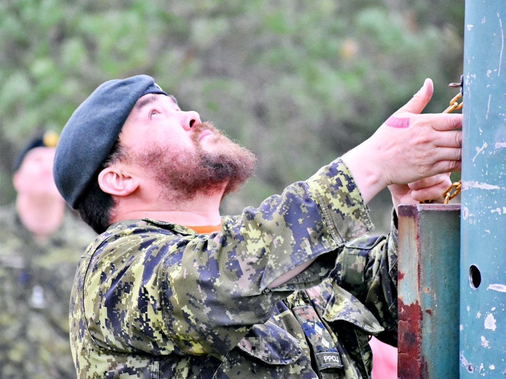 Cpl Maxime Proulx at 2018 Ex Heavy Loader Competition