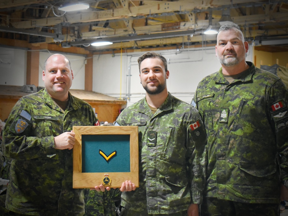 Cpl Maxime Proulx at 2018 Ex Heavy Loader Competition