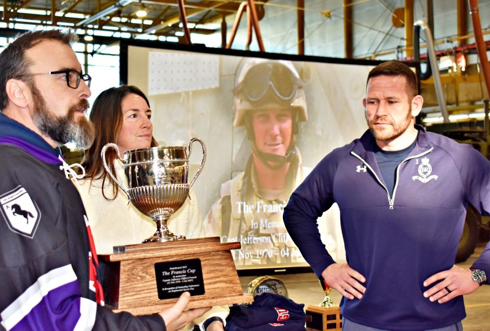 Fallen CFB Shilo soldier remembered with memorial cup presentation at 1 RCHA’s 125th anniversary