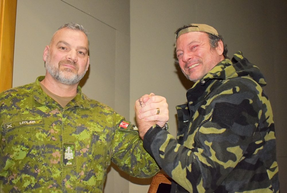 Part 2: World arm wrestling champ Devon Larratt tells CFB Shilo troops fear will speak and spirituality will be tested