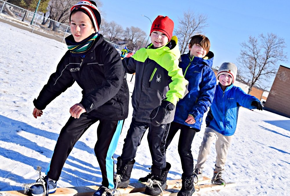 Students from O’Kelly School traverse though Voyageur celebrations at CFB Shilo