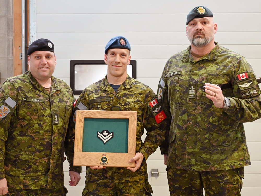 Cpl Maxime Proulx at 2018 Ex Heavy Loader Competition