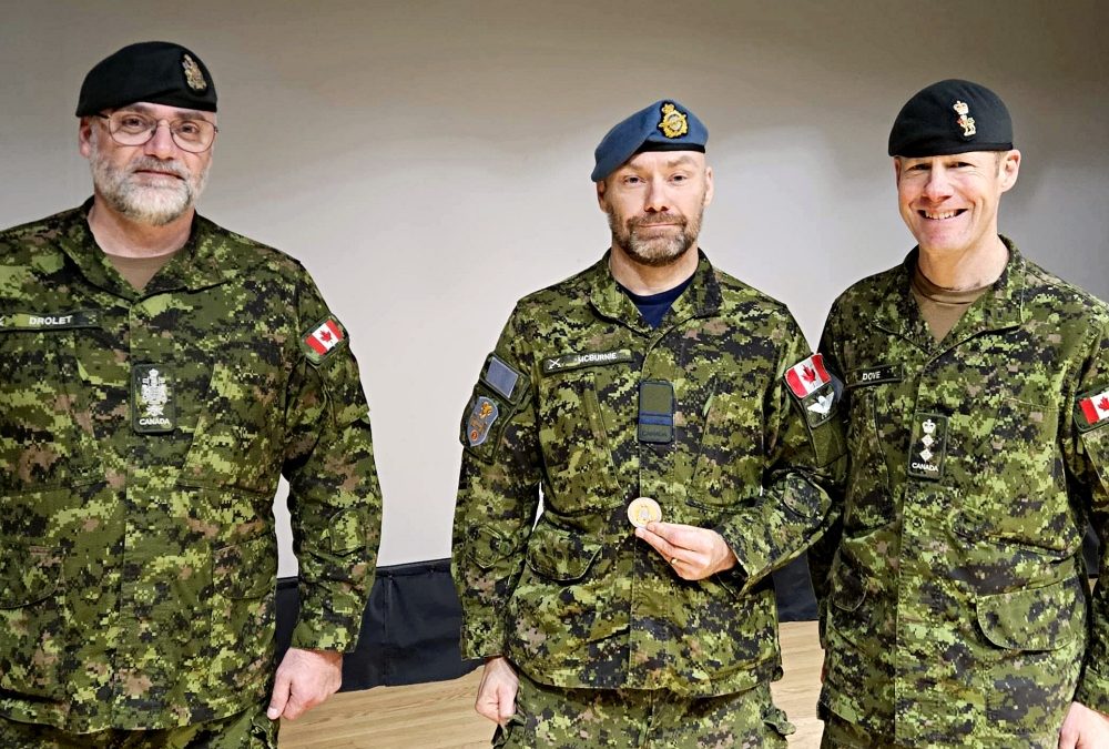 Awards – 3 CDSG Coin presentations at CFB Shilo