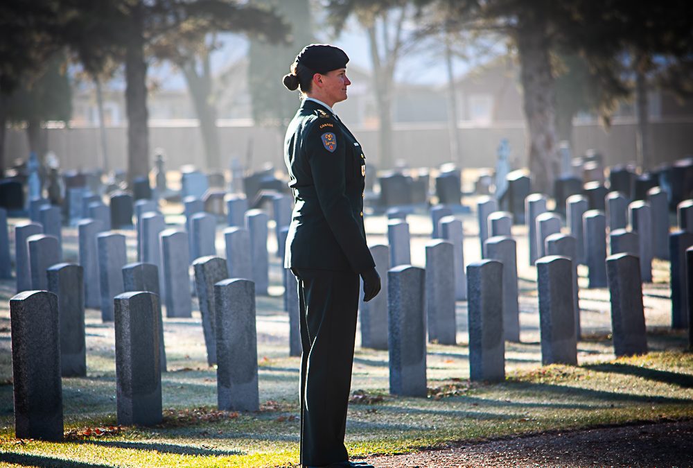 CFB Shilo personnel and Brandon school children leave no stone alone at annual remembrance ceremony