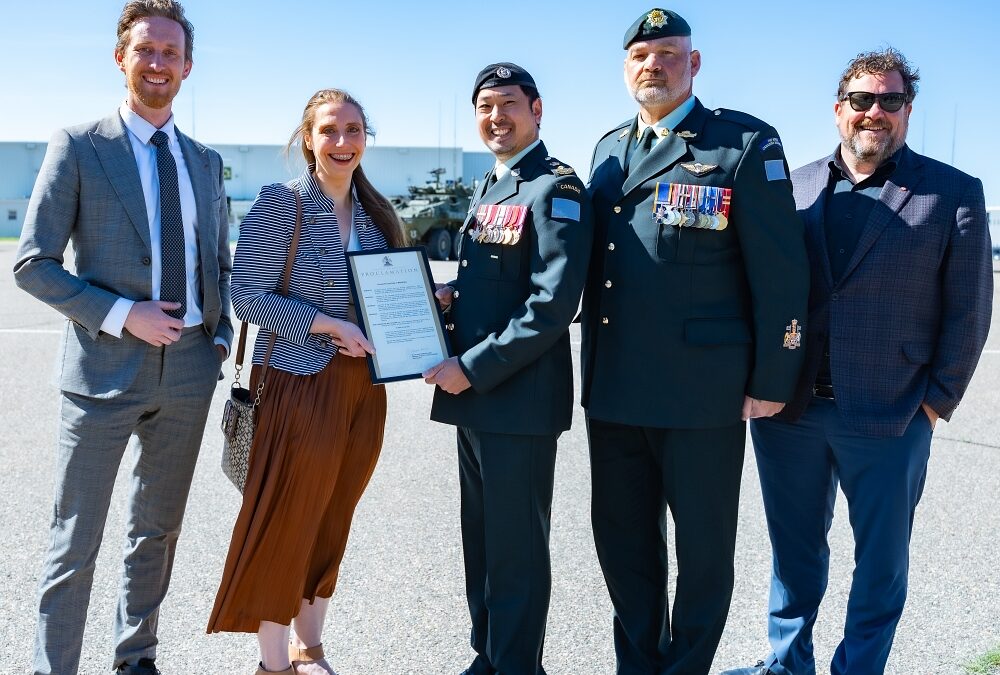 Province follows Feds proclaiming CAF Day, CFB Shilo presented official document